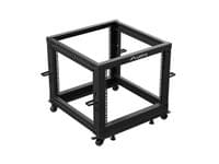 Lanberg open rack 19" 9U 600x600-1100 adjustable, black - 2