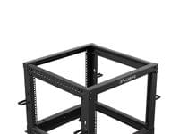 Lanberg open rack 19&amp;quot; 9U 600x600-1100 adjustable, black - 3