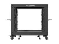 Lanberg open rack 19&amp;quot; 9U 600x600-1100 adjustable, black - 5