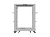 Lanberg open rack 19&amp;quot; 15U 600x600-1100 adjustable, grey - 2