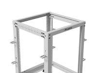Lanberg open rack 19&amp;quot; 15U 600x600-1100 adjustable, grey - 6