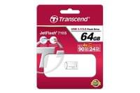 Transcend 64GB JETFLASH 710, USB 3.1, Silver Plating - 5