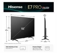 Hisense 55&quot; E7Q Pro, 4K Ultra HD 3840x2160, QLED, Quantum... - 2