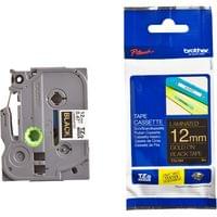 Brother TZe-334 Tape Gold on Black , Laminated, 12mm, 8m... - 2