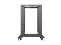 Lanberg open rack 19" 18U 600x800 black - 2