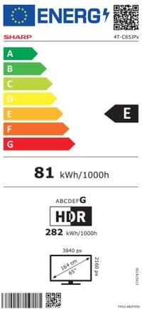 Sharp 65JP7265E, 65&amp;quot; QLED Mini led Google TV, 4K Ultra HD... - 6