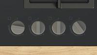 Bosch PNK6B6K40, SER4, Gas hob, 4 zones, Wok burner, 9... - 2