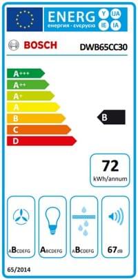 Bosch DWB65CC30, SER4, Chimney hood 60cm B, max 594m3/h,... - 6
