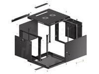 Lanberg rack cabinet 19&amp;quot; wall-mount 9U/600x600 for... - 7