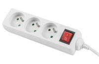 Lanberg power strip 1.5m, 3 sockets, french with circuit...
