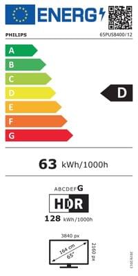 Philips 65PUS8400/12, 65&amp;quot; 4K UHD QLED, 3840x2160p,... - 3