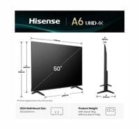 Hisense 50" A6Q, 4K Ultra HD 3840x2160, DLED, DFA,... - 2