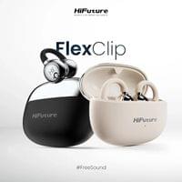 HiFuture FlexClip Black, Open Ear Comfort, Bluetooth 5.4,... - 4
