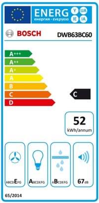 Bosch DWB63BC60, SER2, Chimney hood 60cm C, max 400m3/h,... - 6