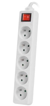 Lanberg power strip 1.5m, 5 sockets, french with circuit... - 2