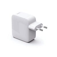 HAMA Бързо зарядно, 65 W, GaN, 2x USB-C, с разтегателен кабел 0.7м, бял - 2