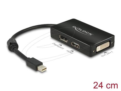 Адаптер Delock mini DisplayPort 1.1 мъжко към DisplayPort... - 1