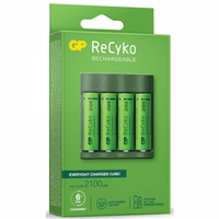 Зарядно у-во GP BATTERIES B421  210AAHCE-EB4+4 AA NiMH 2100mAh  - 1