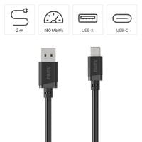 HAMA Кабел USB-A - USB-C, 2 м, черен - 7