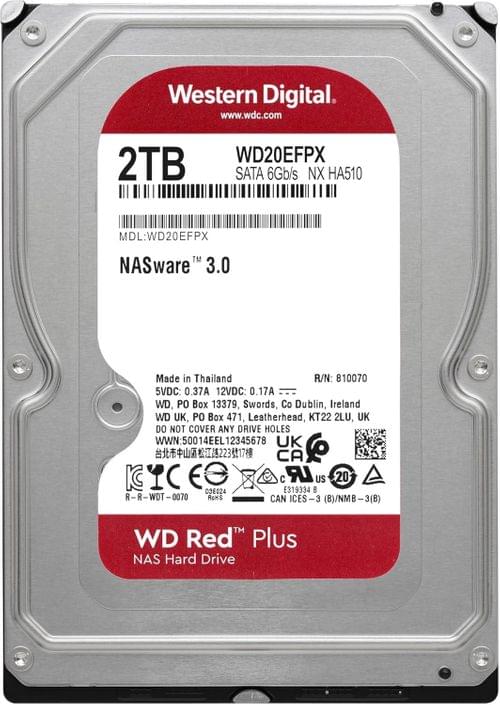Хард диск WD Red PLUS NAS, 2TB, 5400rpm, 64MB, SATA 3 - 1