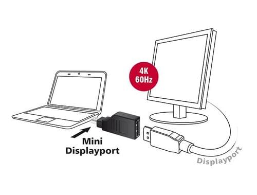Адаптер Delock, mini DisplayPort 1.2 мъжко - DisplayPort... - 2