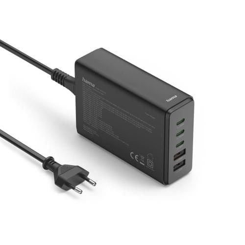 HAMA Зарядна станция 140 W, GaN, Fast Charger, 3 x USB-C,... - 2