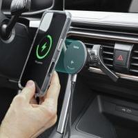 HAMA Безжично зарядно устройство Qi2, 15W, за кола, черно - 3