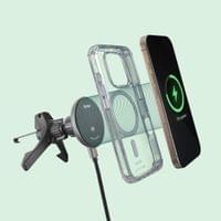 HAMA Безжично зарядно устройство Qi2, 15W, за кола, черно - 9