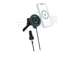 HAMA Безжично зарядно устройство Qi2, 15W, за кола, черно - 13