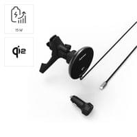 HAMA Безжично зарядно устройство Qi2, 15W, за кола, черно - 16