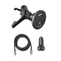 HAMA Безжично зарядно устройство Qi2, 15W, за кола, черно - 27