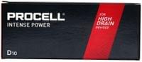 Батерия алкална индустриална LR20 D 10pk опаковка INTENSE  PROCELL /цена... - 1