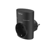 HAMA Контакт с вградена защита от пренапрежение, черен - 5