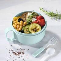 Комплект кутия за храна с прибори Xavax To Go, 1100 мл, пастелно синьо - 7