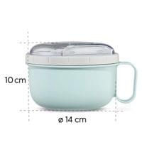 Комплект кутия за храна с прибори Xavax To Go, 1100 мл, пастелно синьо - 13