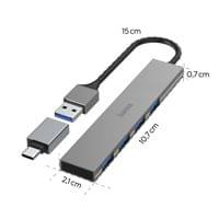 HAMA USB хъб, 4 порта, USB 3.2 Gen 1, 5 Gbit/s,... - 5