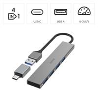 HAMA USB хъб, 4 порта, USB 3.2 Gen 1, 5 Gbit/s,... - 7