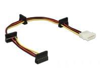 Кабел Power Molex 4 Pin  &amp;gt; 4 x SATA 15 Pin, 40cm - 0