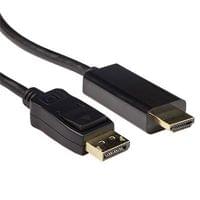 Кабел ACT AK3992, DisplayPort мъжко - HDMI-A мъжко, 5 м, Черен, Булк - 1