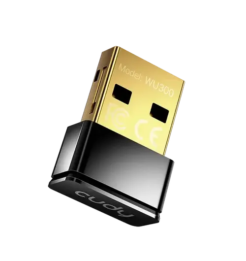 Безжичен нано адаптер Cudy WU300 WiFi 6, 286 Mbps, USB 2.0 - 1