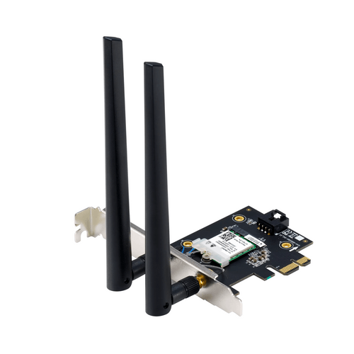 Безжичен адаптер ASUS PCE-BE6500 WiFi 7 PCI-e две външни... - 2