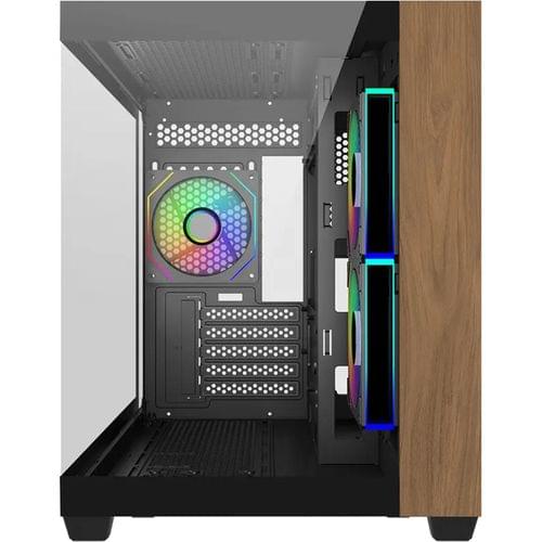 Кутия CoolerMaster Elite 481 Wood - Черна - 2