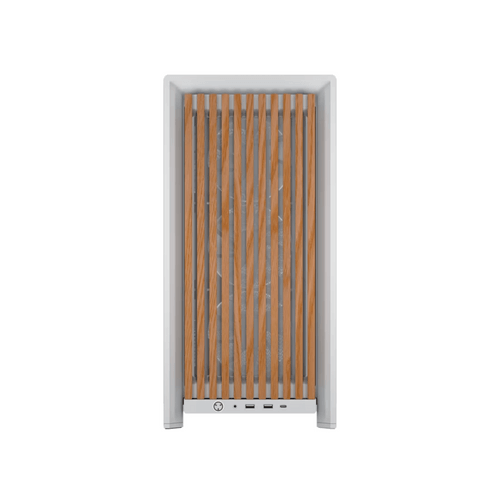 Кутия Corsair Frame 4000D Wood RS Mid-Tower - White/Oak - 2