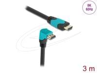 Delock Кабел HDMI, 90°, 48 Gbps 8K 60 Hz, 3 м - 2 Delock Кабел HDMI, 90°, 48 Gbps 8K 60 Hz, 3 м - 2