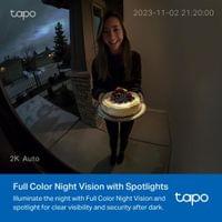 TP LINK нтелигентен видео звънец за врата Tapo D210, 2K QHD... - 3