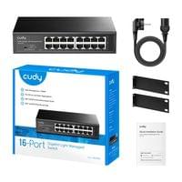 Суич Cudy GS1016E, 16 портов, управляем, 10/100/1000,  CUDY Cloud APP,... - 3