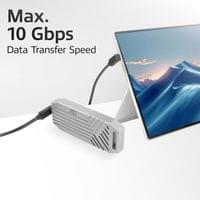 ACT Кабел USB-C - USB-C, 2м, 10Gbps 60W, ъглов нагоре/надолу - 5