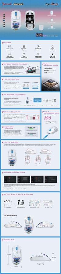 A4tech Bloody R73 Pro Nyx Mirage Геймърска безжична... - 3