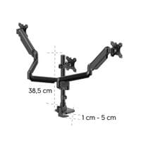 HAMA Стойка за 3 мониторa за бюро, 17&amp;quot;-32&amp;quot;, газова пружина, напълно... - 13
