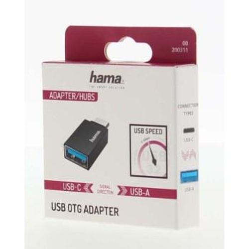 Адаптер HAMA OTG USB-C мъжко-USB 3.2 Gen 1 A женско,... - 2